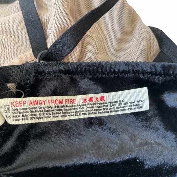 Free People Underwire Velvet Black Combo size S - Picture 5 of 9